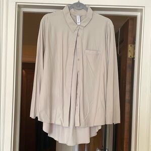 Beige Button-Up Shirt by Athleta